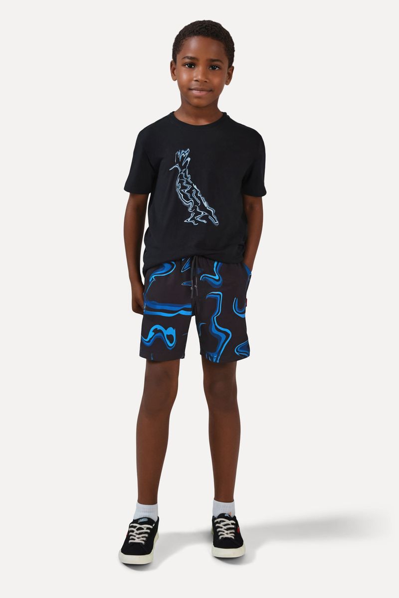 Boardshort Mini Elastico Blue Thunder