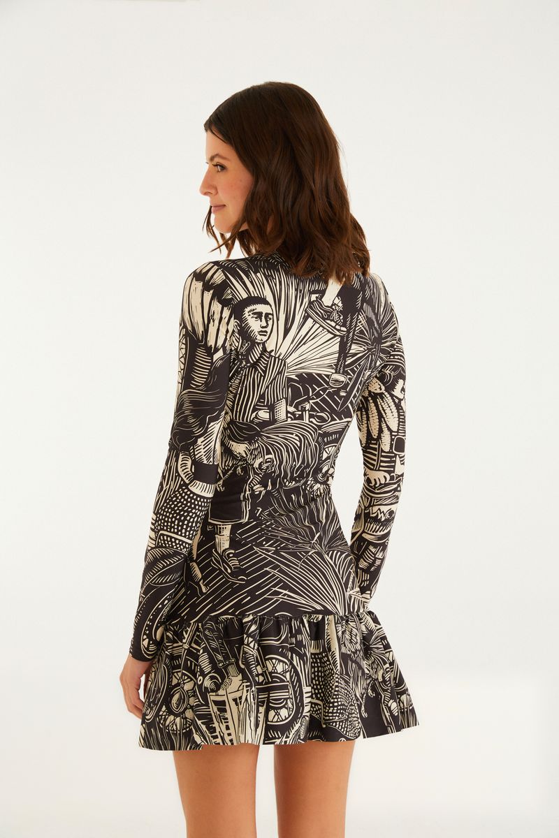 Vestido Curto Cut Out Pb Ruta