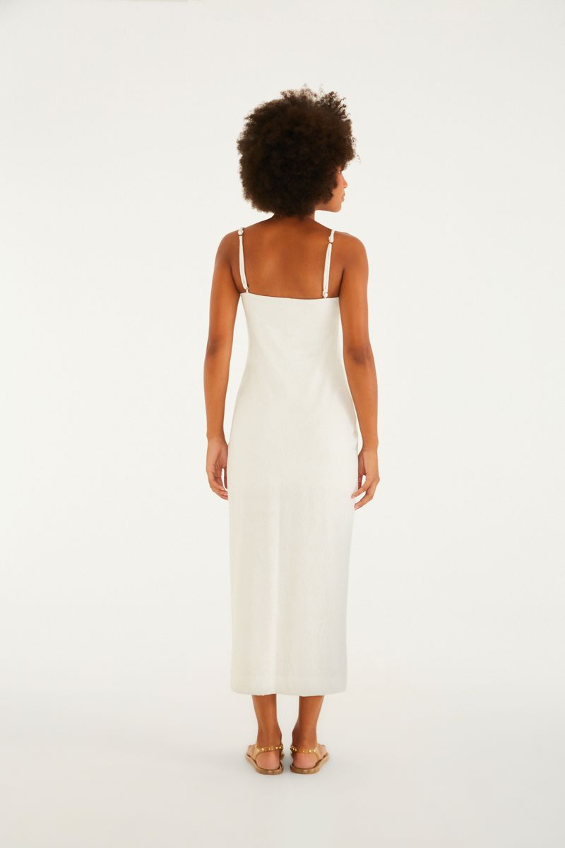 Vestido Midi Jacquard Concha