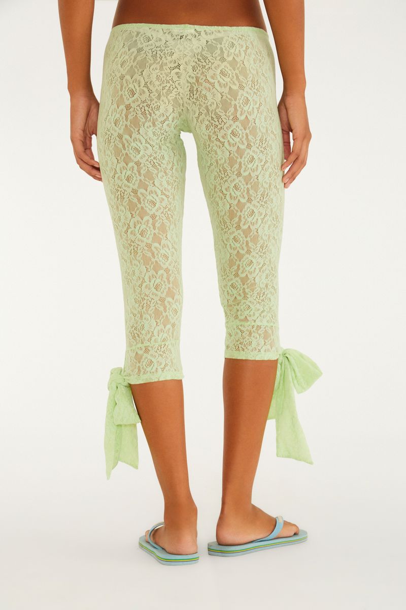 Calça Corsário Renda Laço