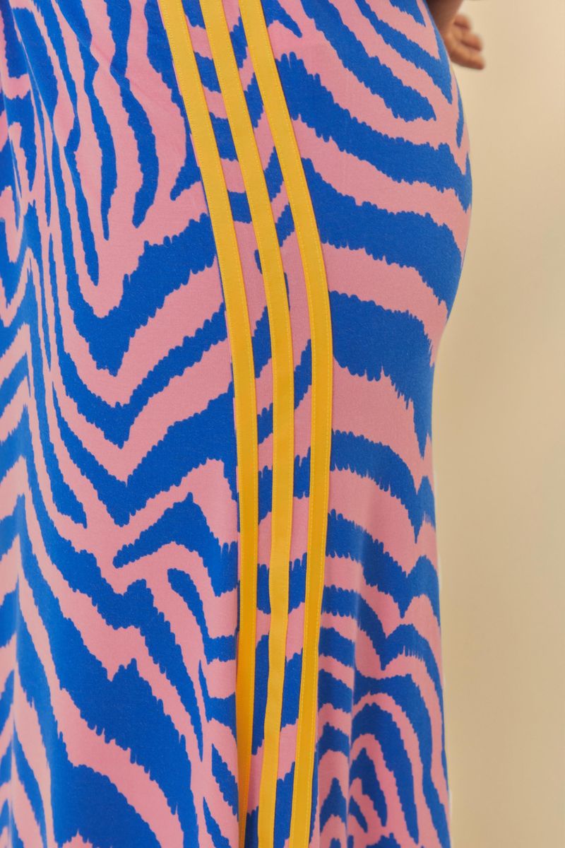 Saia Midi Adidas Tropical Oasis Azul