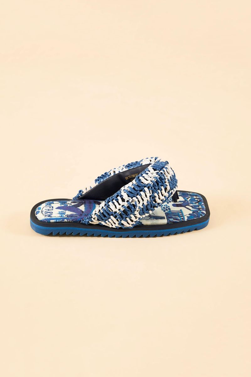 Sandalia Rasteira Rafia Puffy