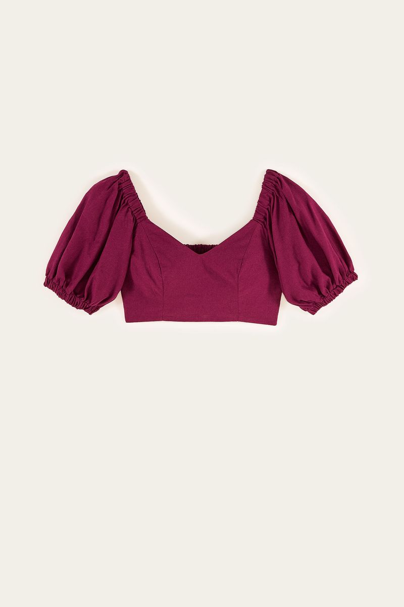 Blusa Cropped Elástico Costas