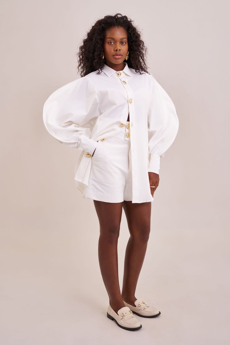 Camisa Ciclos Estruturada Off White