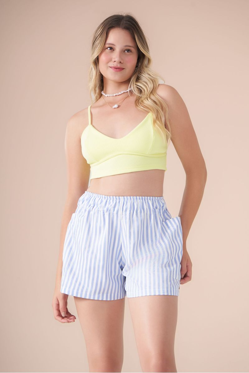 Top Canelado Leah Neon Yellow