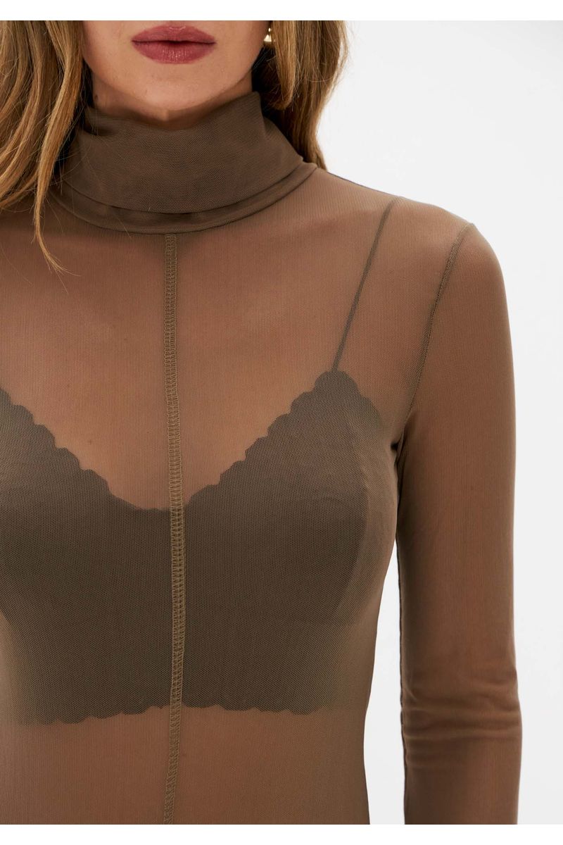 Body Manga Longa De Tule