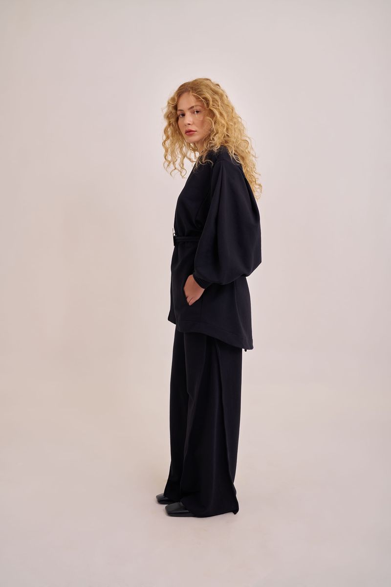 Kimono Moletom Matelassê Preto