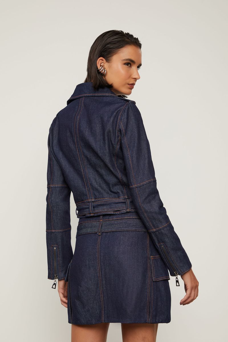 Saia Jeans Curta Volume