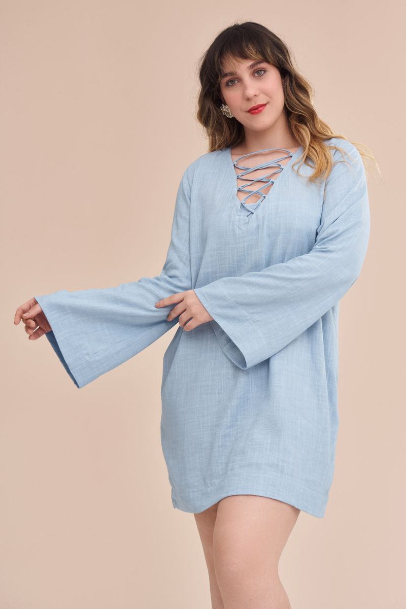 Vestido Saída Curta Aquamarine Topázio