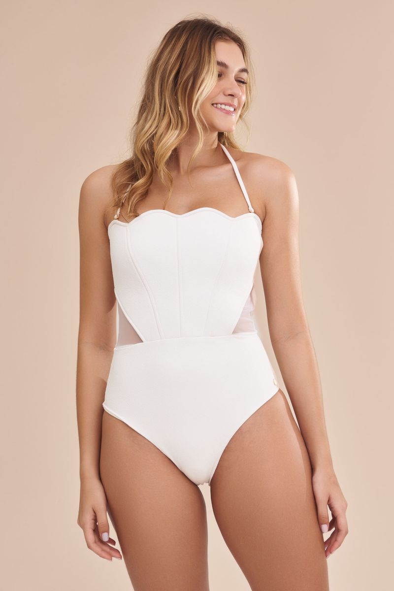 Maiô Conchas Off White