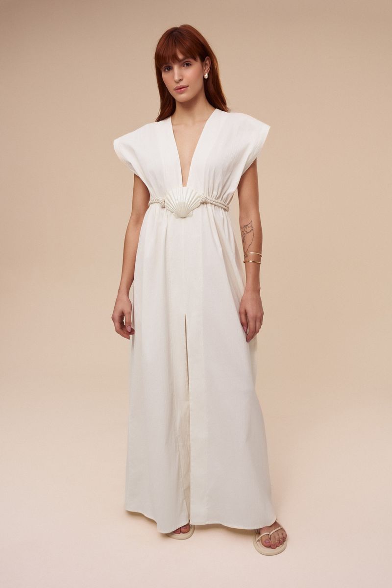 Saída Longa Conchas Off White