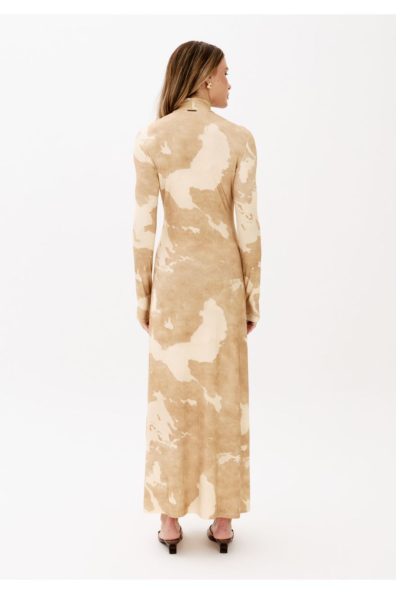 Vestido Super Midi De Malha Estampado