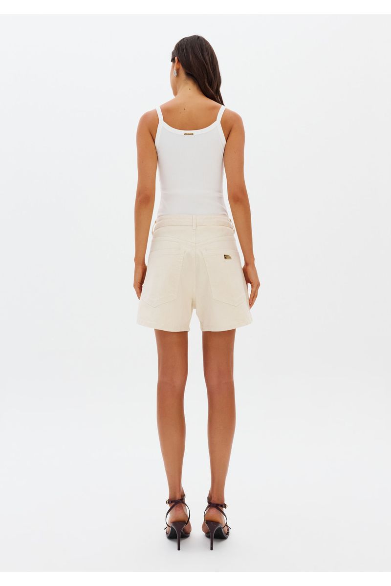 Short Sarja Comfort Cintura Média