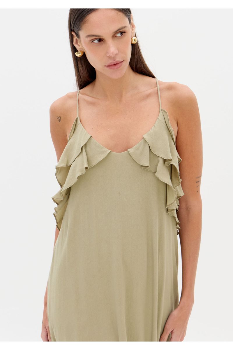 Vestido Midi De Alças