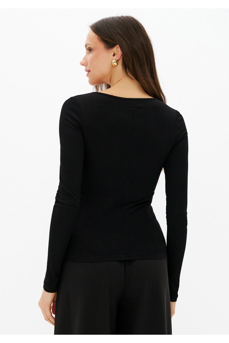 Blusa Manga Longa Canelada