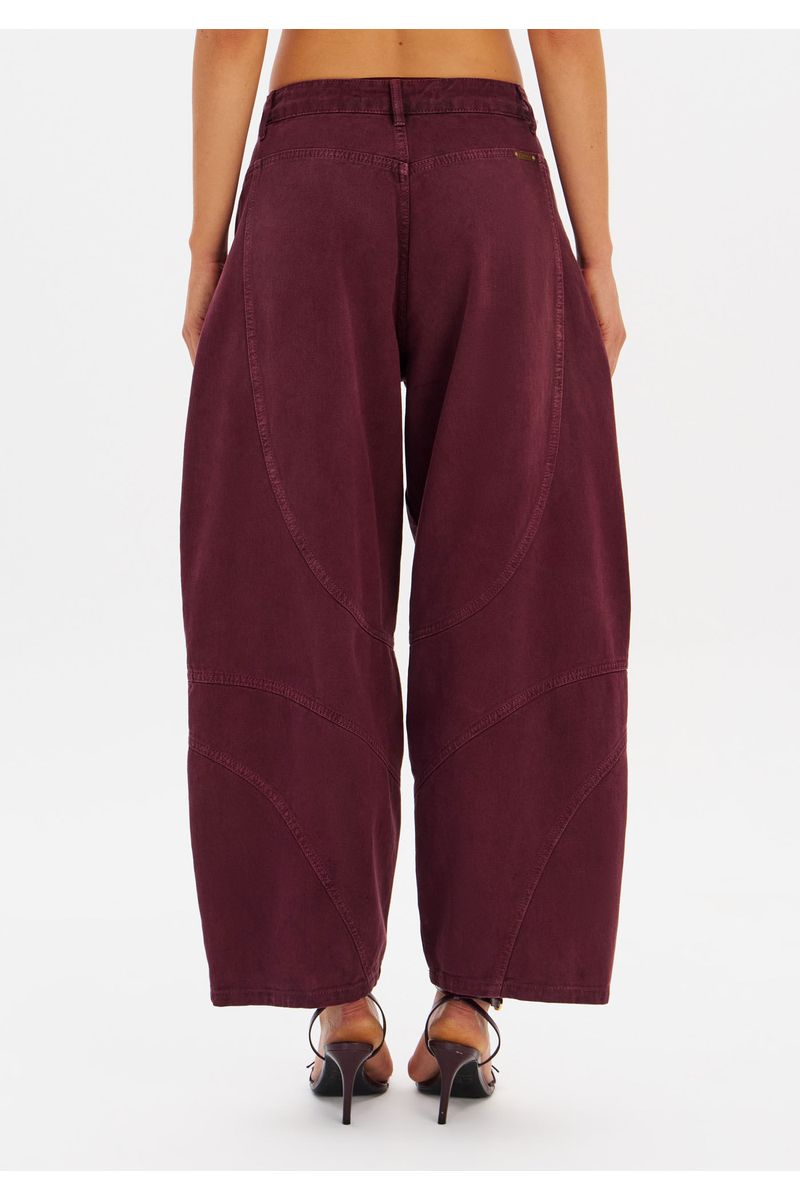 Calça Sarja Baggy Balloon Cintura Média