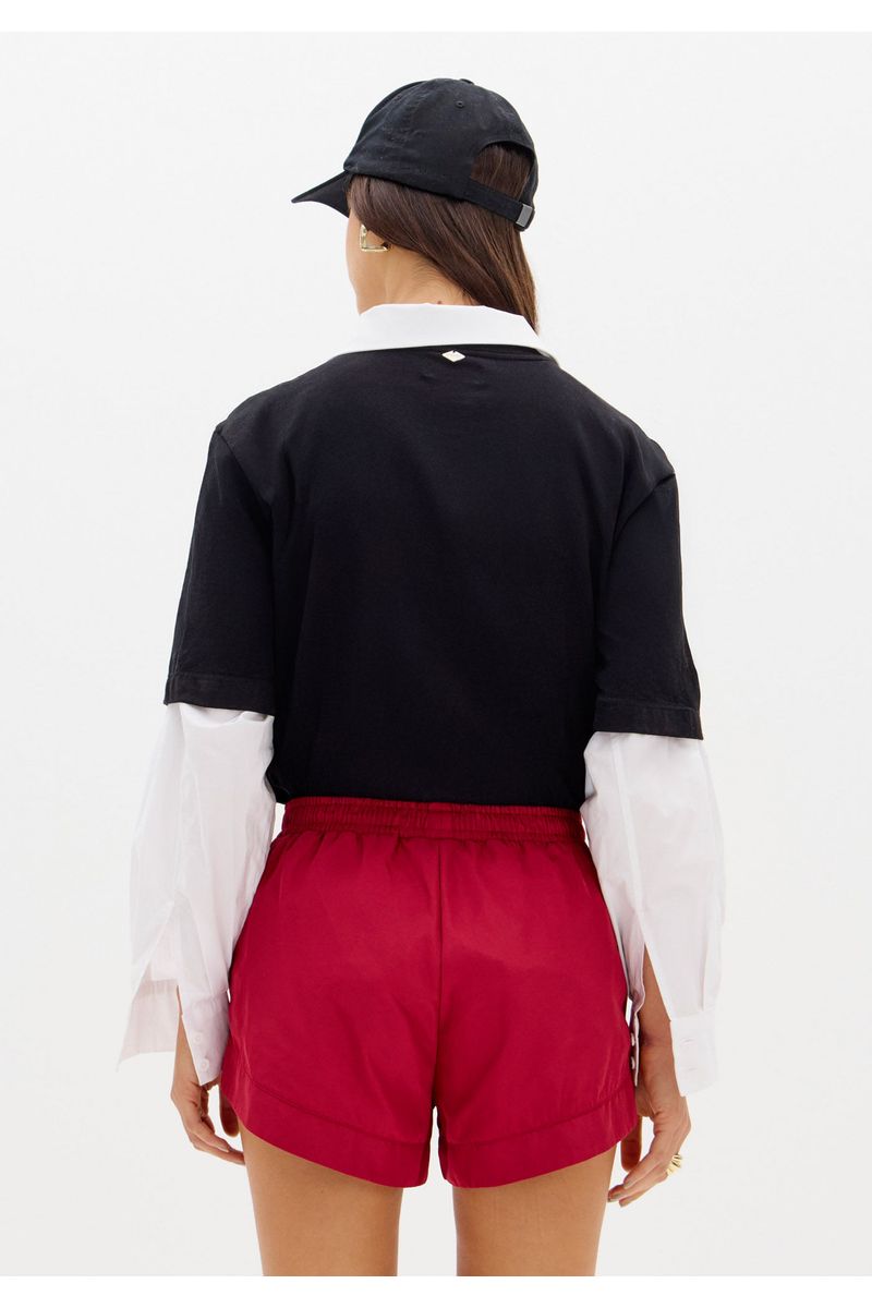 Short Boxer Com Cintura Alta