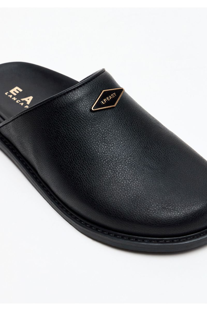 Mule Couro Com Monograma