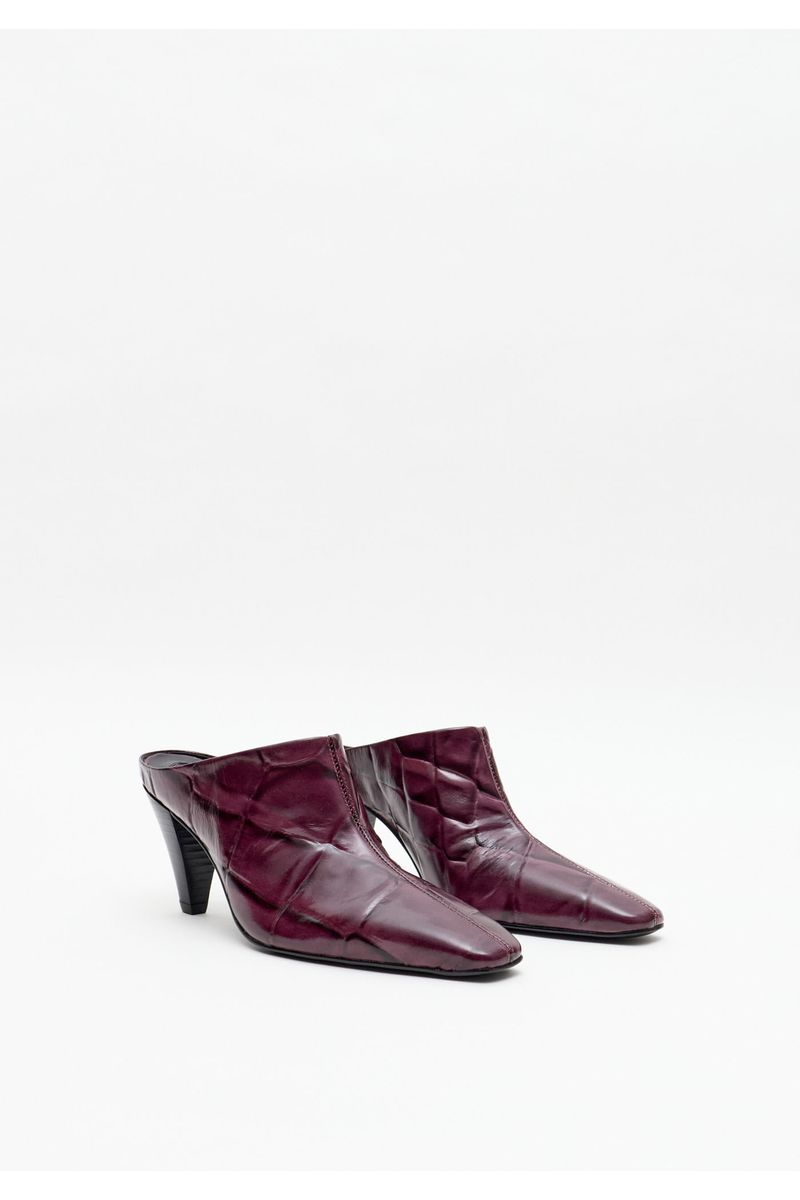 Bota Ankle Couro Croco