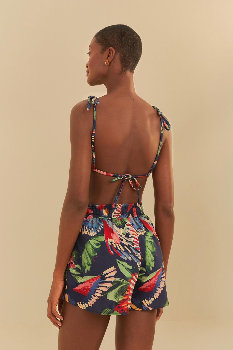Short Estampado Voo Dos Passáros