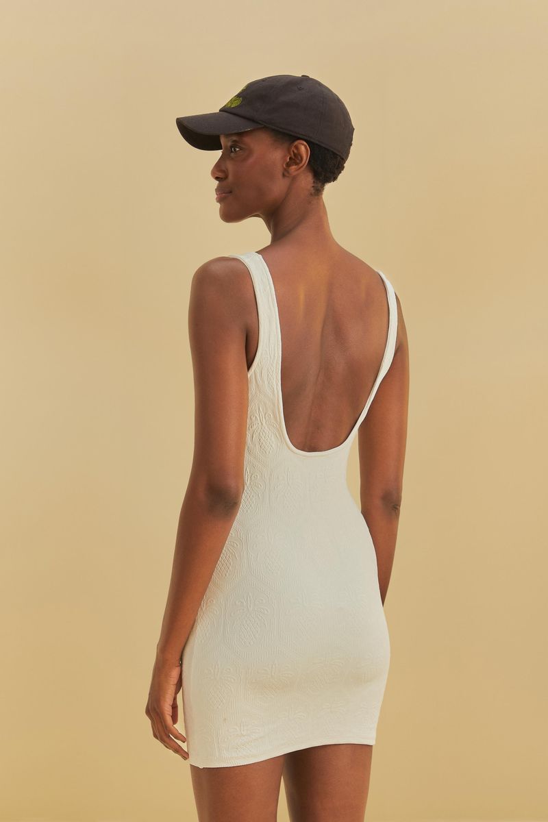 Vestido Curto Textura Abacaxi
