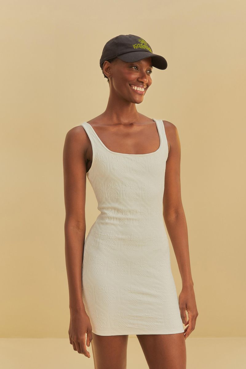Vestido Curto Textura Abacaxi