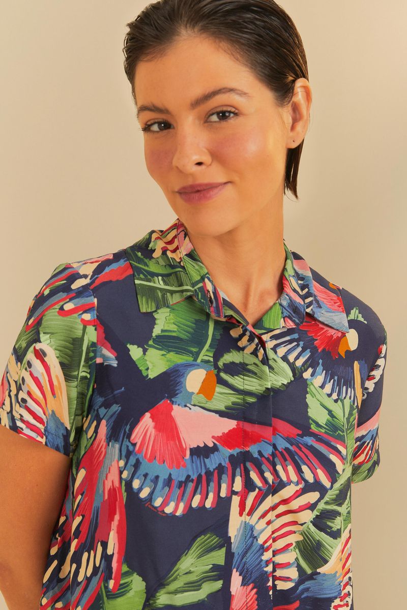 Camisa Estampada Voo Dos Passáros