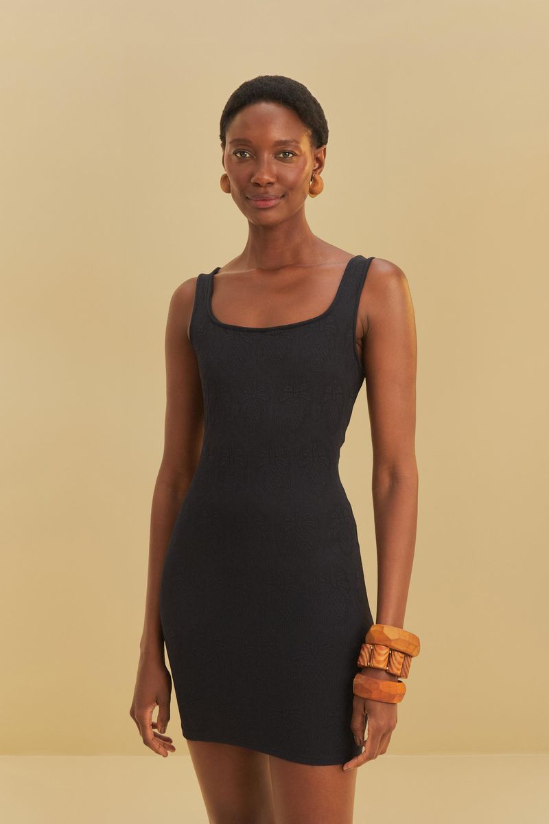 Vestido Curto Textura Abacaxi