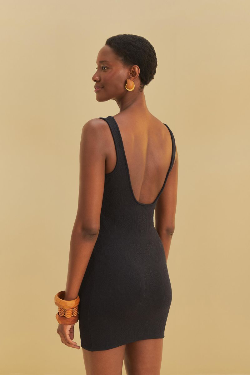 Vestido Curto Textura Abacaxi