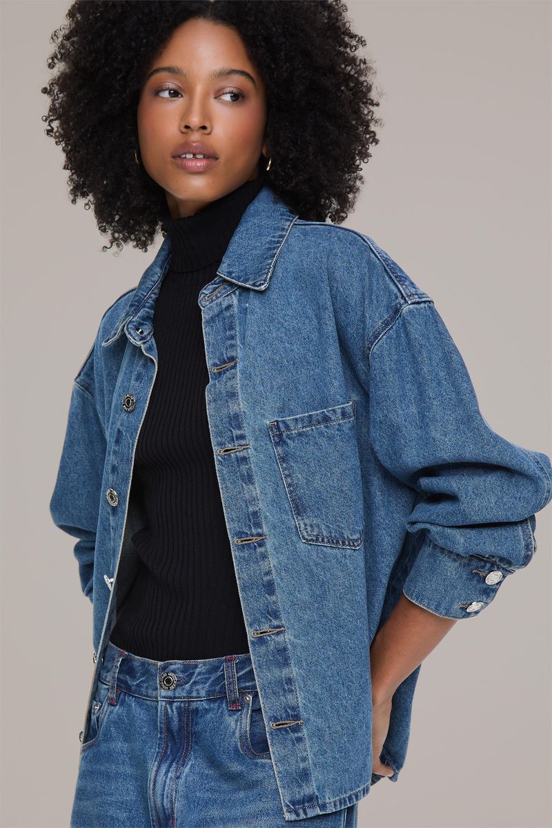 Camisa Jeans Médio Com Dirty