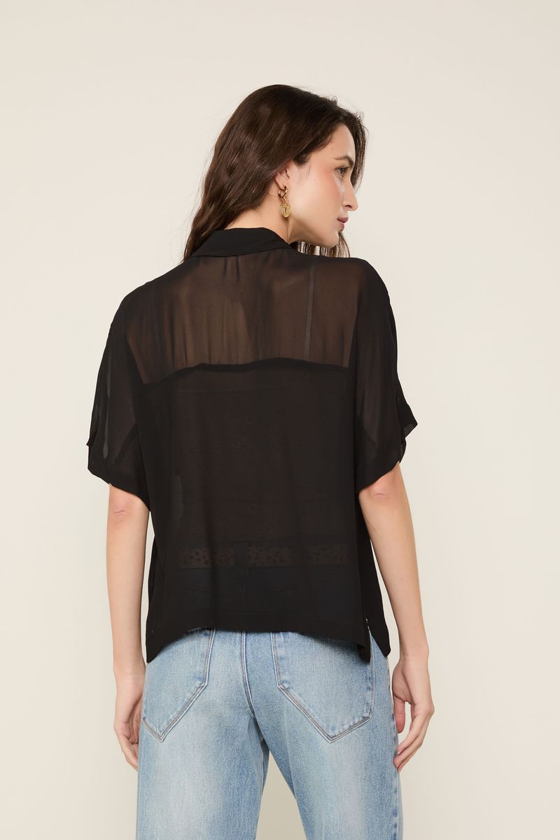Camisa Ampla Preta