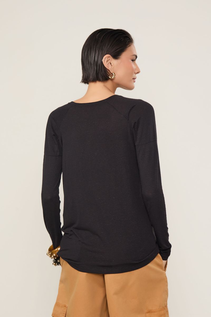 Blusa Manga Longa Raglan