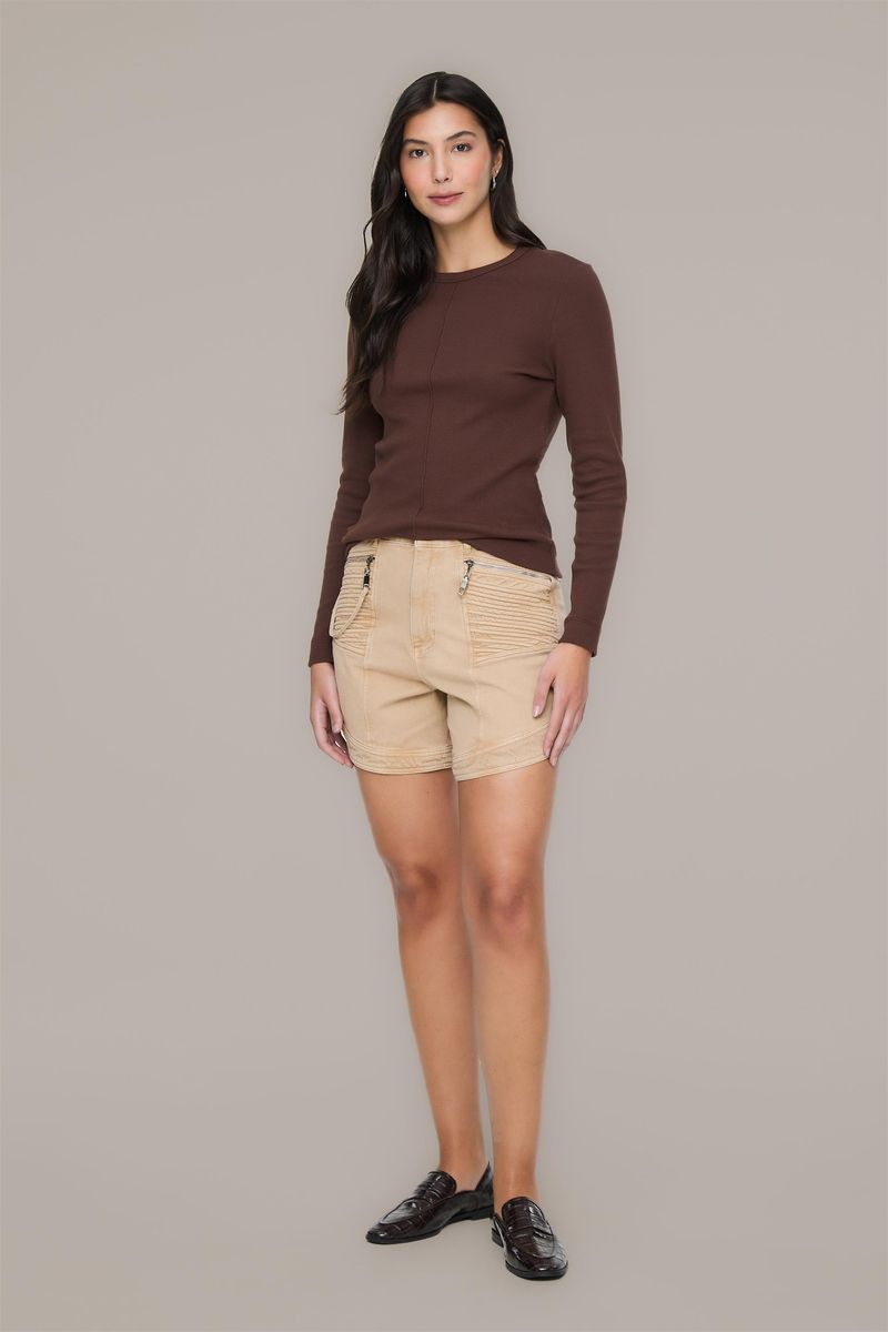 Blusa De Ribana Branca Manga Longa