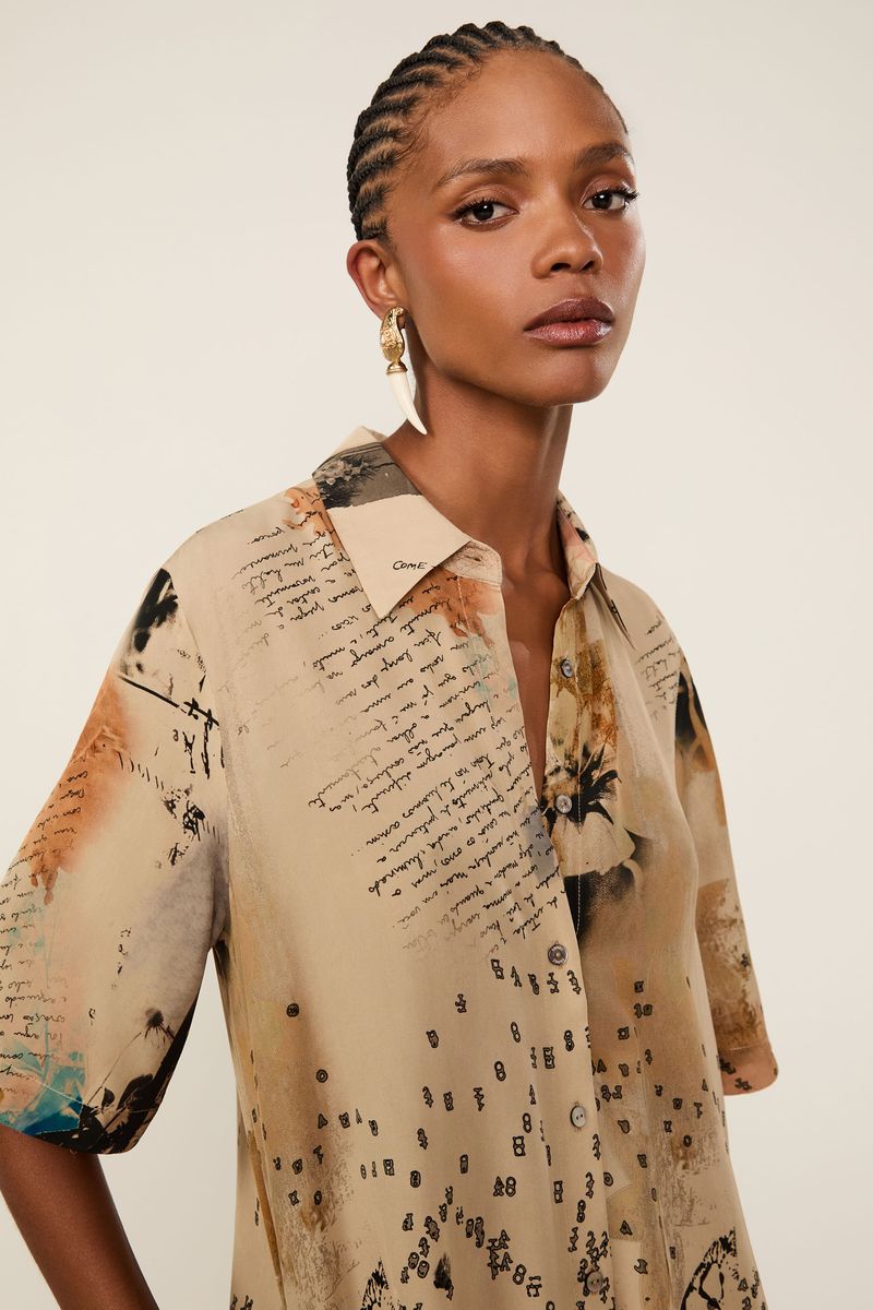 Chemise Midi Estampada