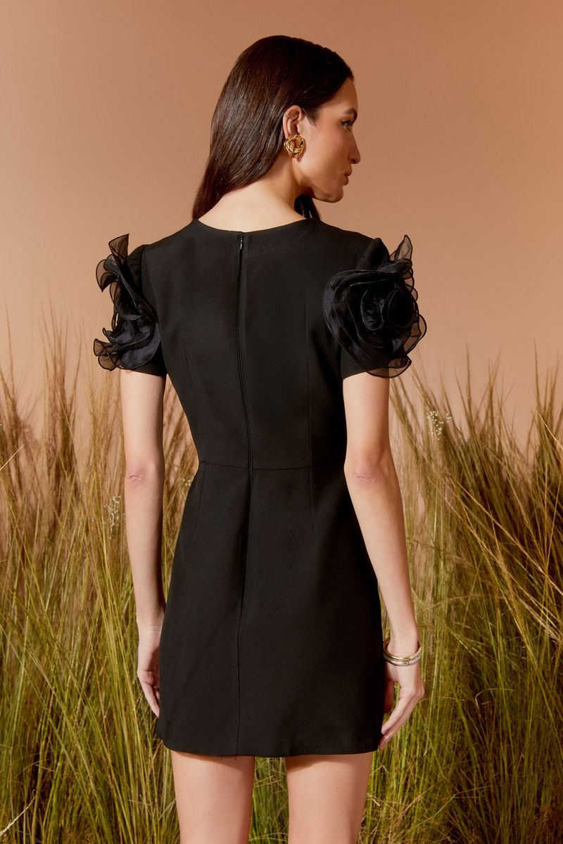 VESTIDO MANGA FLOR