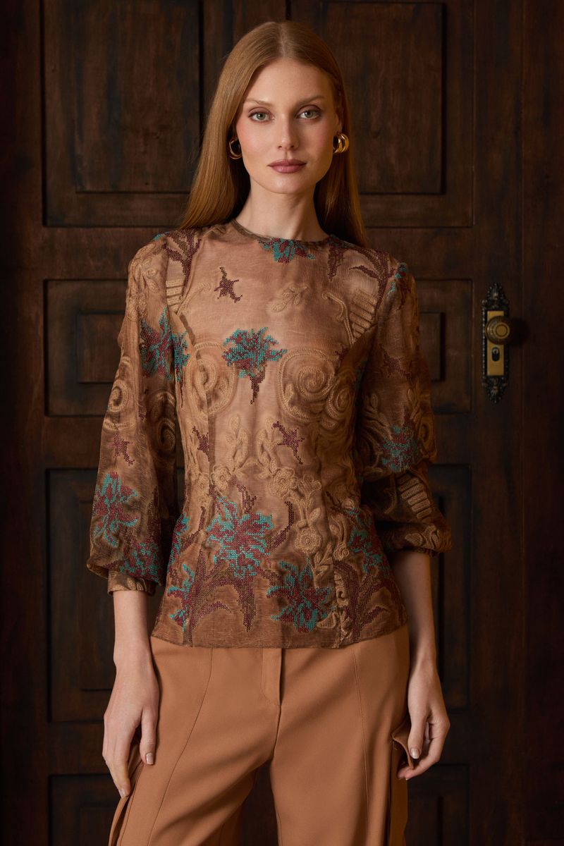 BLUSA BORDADO BOHO MANGA LONGA