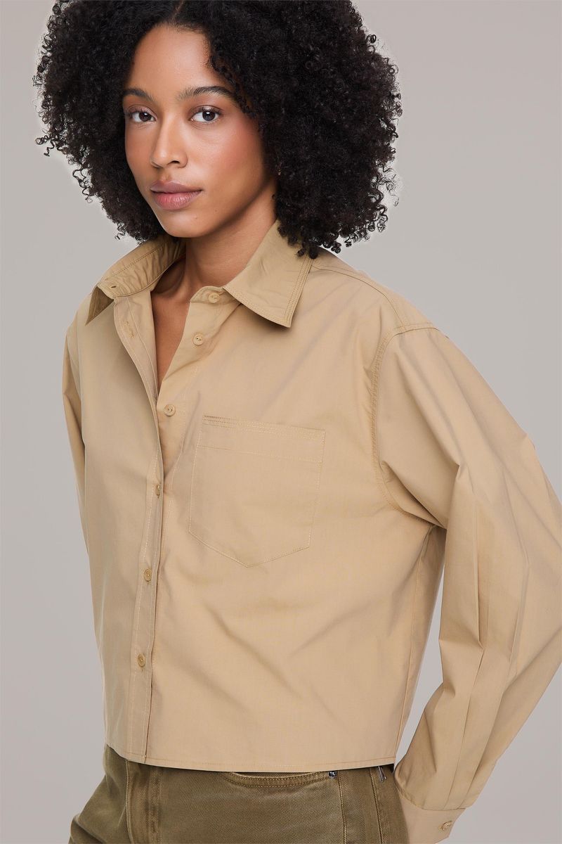 Camisa Branco Com Bolso
