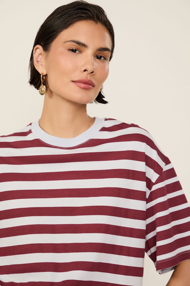 T-Shirt De Malha Fio Tinto