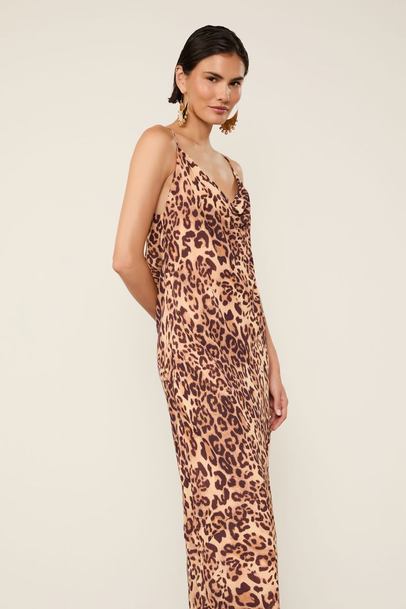 Slip Dress De Georgette  Estampado Degagê