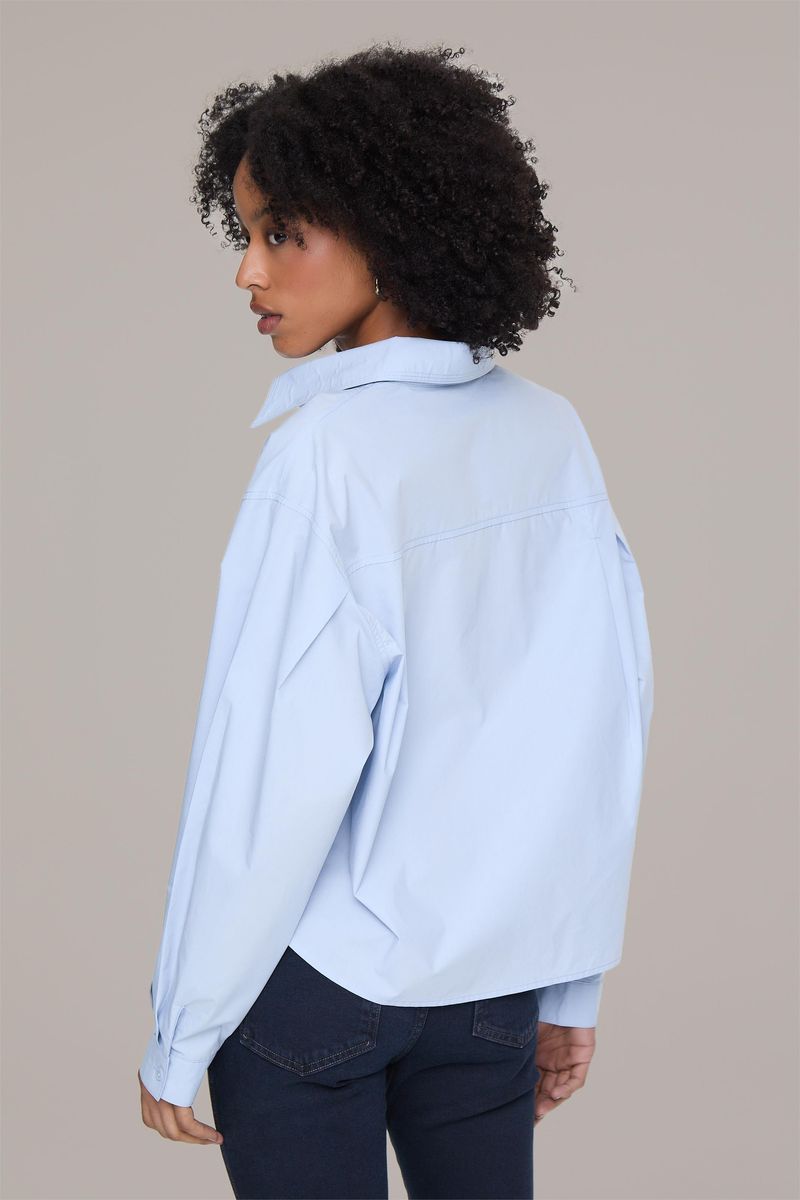 Camisa Branco Com Bolso