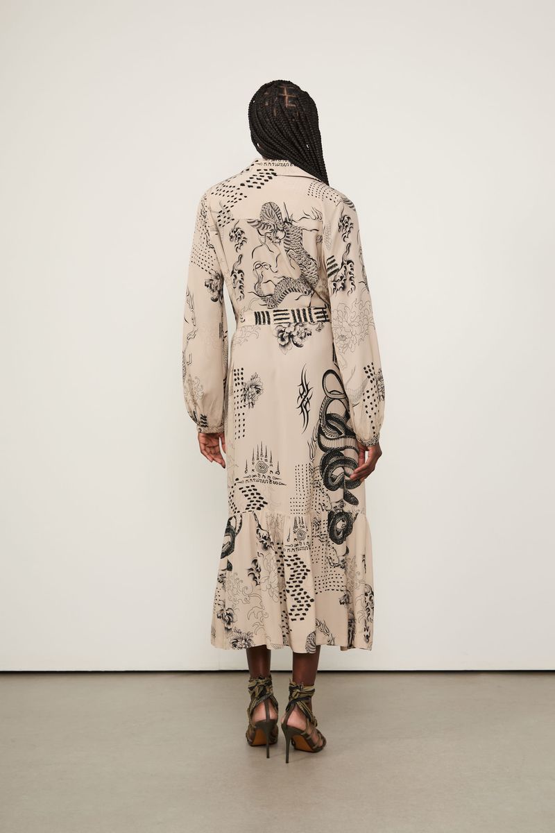 Chemise Midi Estampada