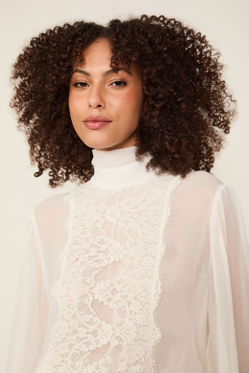Blusa Livia Com Renda