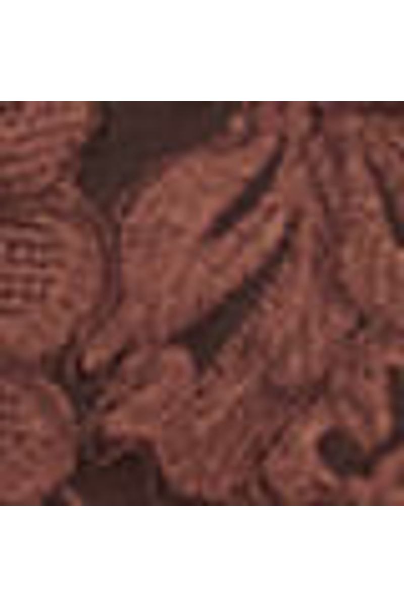 Saia De Renda Midi Marrom Dries