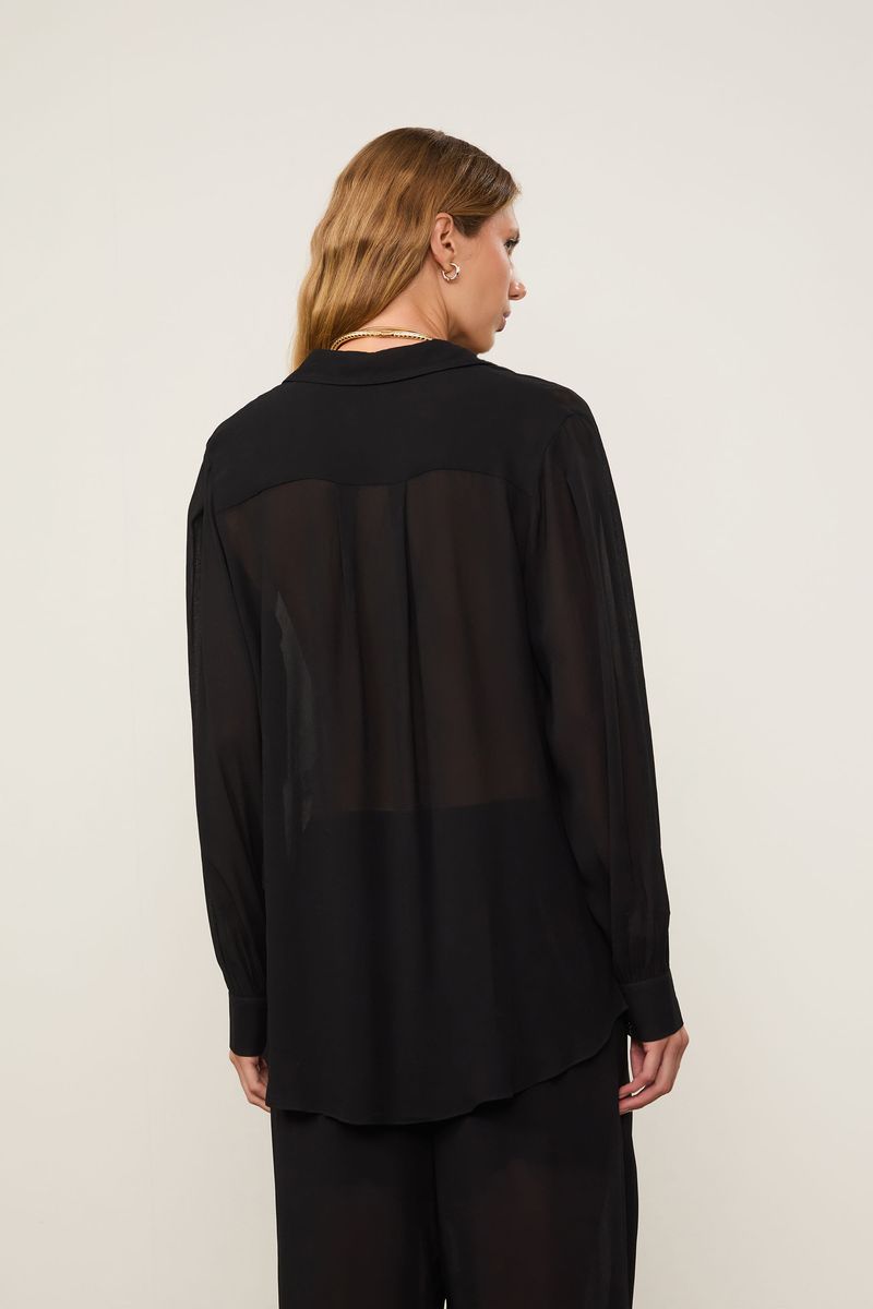 Camisa Manga Longa Preto