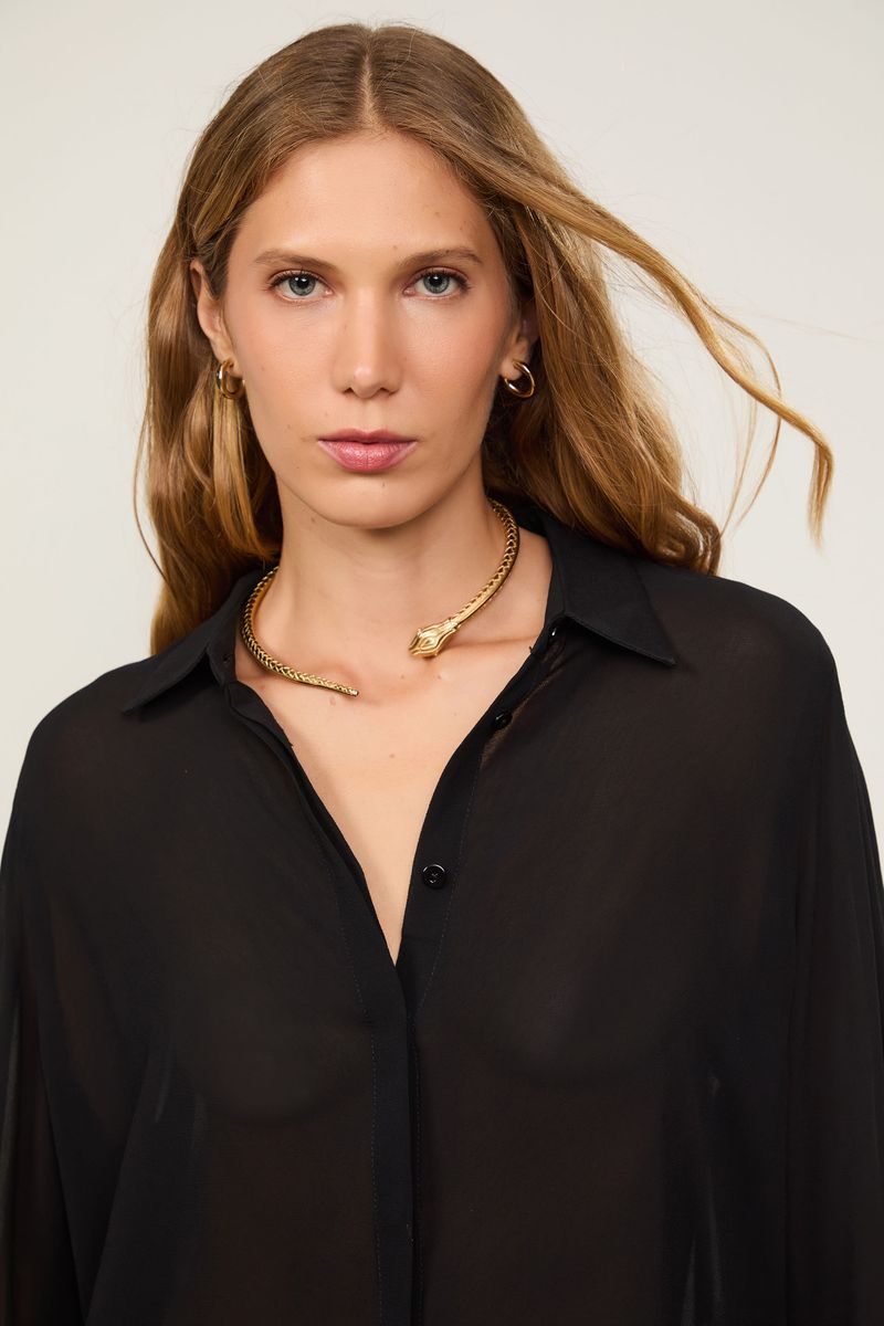 Camisa Manga Longa Preto
