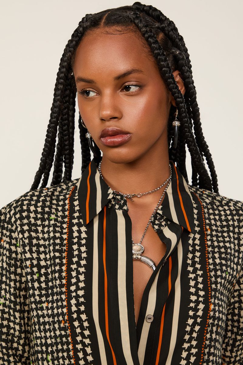 Camisa Manga Longa Estampada