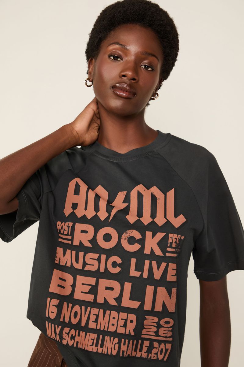 T-Shirt De Malha Fun Anml Rock