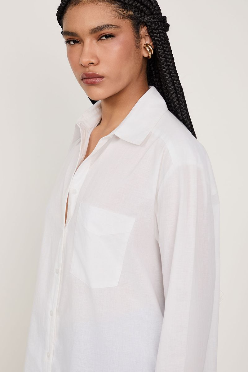 Camisa Básica Com Bolso