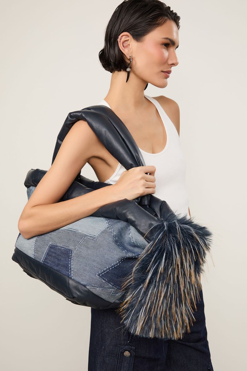 Maxi Bolsa Patchwork Indigo