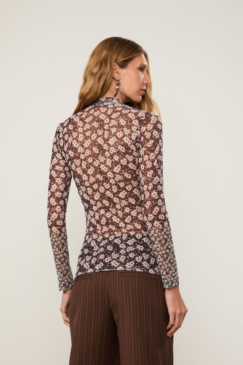 Blusa Segunda Pele Estampa Bar Liberty Rock Boho